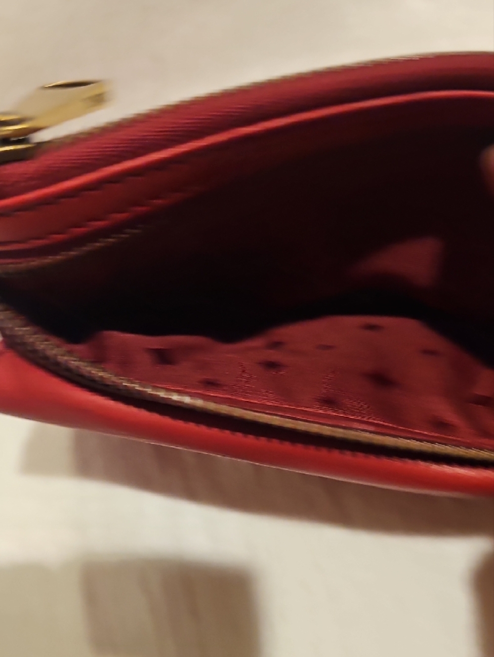Fossil Red Leather Zip Clutch Wallet - Picture 9 of 12
